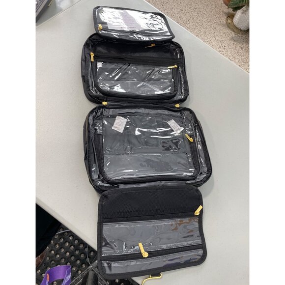 Joy EcoLuxe World Traveler Light and Chic Toiletry Case Black Gold Organizer NEW - Picture 6 of 9